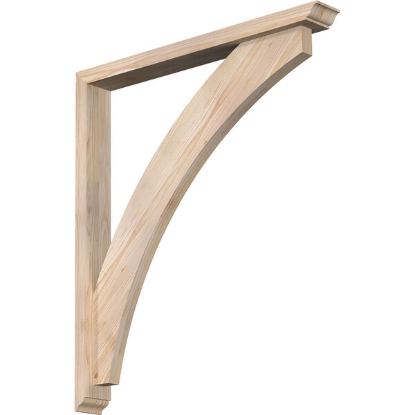 Ekena Millwork Thorton Traditional Smooth Bracket w/ Offset Brace, Douglas Fir, 3 1/2"W x 30"D x 34"H BKT0402X30X34THR01SDF - main